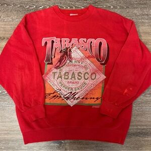 Vintage 1994 Tabasco Bold Red Crewneck Sweatshirt